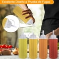 thumbnail image 4 of 3 Pcs Botellas de Plástico Exprimibles, Botellas Multiusos para Salsa de Tomate, Condimentos, Salsa de Barbacoa, Jarabes y Más, Incluye 1 Embudo de Silicona, 4 Etiquetas y 1 Bolígrafo, 4 of 4