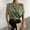 Army Green, variant on Cagogo One Shoulder Summer Tops for Women Short Sleeve Asymmetrical Tops Dressy Casual Party Shirts