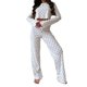 thumbnail image 1 of Conjunto de Pijamas Bonitos para Mujer, 2 Piezas, Larga, Y2K, Otoño e Invierno Corazón Rojo L, 1 of 9