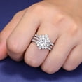 thumbnail image 5 of SFTING Enhancers for Engagement Rings Wedding Guard Women AAAAA CZ 925 Sterling Silver Size 9, 5 of 6