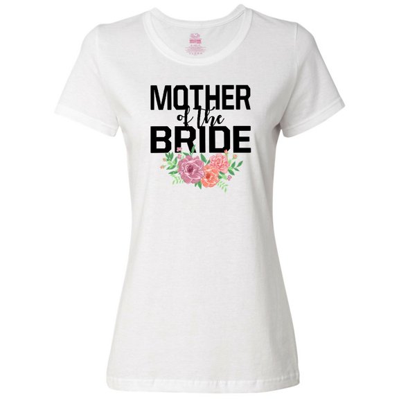 Inktastic Mother of the Bride with Flower Illustration Women's T-Shirt
