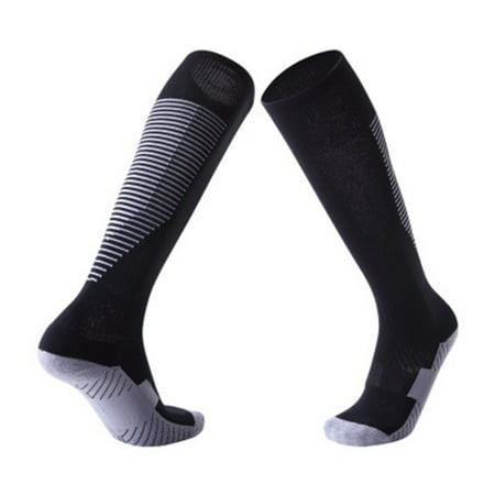 

Men s Basketball Socks Moisture Control Terry Full-Cushioned For Multi Performance Outdoor Sports Running Hunting Black/white Strip