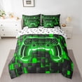 thumbnail image 2 of Castle Fairy Hexagon Video Game Twin Bedding Sets,Geometric Grid Bedding Comforter Set, 2 of 8