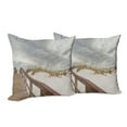 thumbnail image 6 of Ambesonne Beach Throw Pillow Cover 2 Pack, Tropical Gulf Island, 18", Grey Cream, 6 of 6