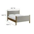 thumbnail image 3 of Platform Bed Frame, Full, Gray, Fabric, Hotel Bedroom, Modern Contemporary, HB38184, 3 of 9