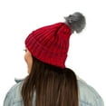 thumbnail image 6 of Women's Pompom Rock Knit Autumn Winter Beanie [One Size Fits Most], 6 of 12