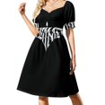 thumbnail image 2 of Vestido de manga corta con bandera larga WHU, vestidos de verano para mujer, vestidos para fiesta de graduación, 2 of 8