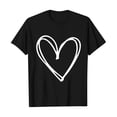 thumbnail image 1 of Plebaso T-Shirts pour Femmes à Imprimé Cœur, Col Rond, Coupe Ample, T-Shirts Décontractés à Manches Courtes, T-Shirts Graphiques pour Femmes, 1 of 4