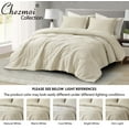 thumbnail image 5 of Chezmoi Collection Skye 3-Piece 100% Cotton Muslin Thin Comforter Set King, Natural Color Reversible Soft Washed Cotton Gauze Breathable Lightweight Summer Blanket, 5 of 9