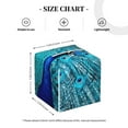 thumbnail image 4 of Sikiie Beautiful Blue Peacock Leather Tissue Box Cover Square, tissue box holder - 5.2”x5.2”x5.2”, 4 of 7