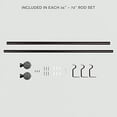 thumbnail image 6 of Exclusive Home Anastasia 1" Curtain Rod and Finial Set, Matte Bronze, Adjustable 36"-72", 6 of 7
