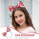 thumbnail image 4 of 5 diademas decorativas con lazo y broche para el pelo con elementos de la bandera británica para festivales británicos., 4 of 6