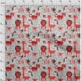 thumbnail image 4 of oneOone Polyester Spandex Red Fabric Cute Animal Sewing Fabric By The Yard Printed Diy Clothing Sewing Supplies 56 Inch Wide, 4 of 6