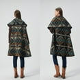 thumbnail image 4 of Zeblioso Aztec Reversible Round Shawl and Vest Cowgirl Style in Winter Western Ponchos, 4 of 8