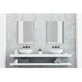 thumbnail image 5 of Kate and Laurel Evans Modern Framed Floating Wall Mirror, 18" x 24", White, Contemporary Chic Accent Mirror, 5 of 7