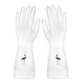 thumbnail image 1 of Guantes para el hogar White Flamingo Fawn PVC Guantes de limpieza para el hogar Guantes de cocina duraderos para lavar platos JAMW Sencillez, 1 of 5