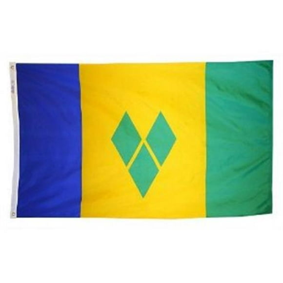 Drapeau Nyl-Glo St. Vincent Grenadines 3 Pi x 5 Pi