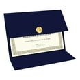thumbnail image 3 of Geographics Tri Fold Navy Certificate Holder, Linen Texture, 9.25" x 12.5" , Holds Diplomas, Certificates and Pictures, pack of 5, 3 of 4