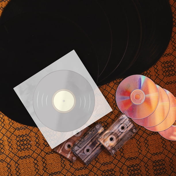 Greenadscape 50Pcs Vinyl Record Clear Sleeve Protective Cover for Album Storage Against Fingerprints