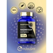Magnesium Complex Supplement 745mg | 120 Capsules | 10 in 1 Blend | by Magfusion-10