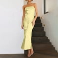 thumbnail image 4 of Taylonsss Womens Satin Dress Lace Cut-Out Backless Strapless Off-Shoulder Elegant Evening Gown, 4 of 7