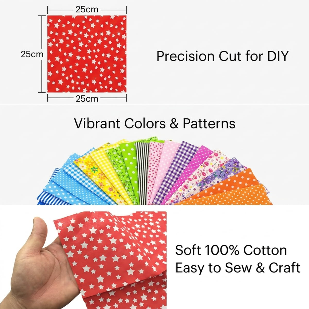 iMzoon 56Pcs 10"x10" Quilting Cotton Fabric Squares Quilting Supplies No Repeat Multi-Color Design Printed Floral Fabric for Quilting Sewing DIY Crafts & Quilt Beginners