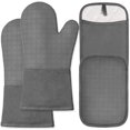 thumbnail image 1 of Homwe Manoplas De Silicona Para Horno Y Soportes Para Ollas Para Cocina Y Horneado, Juego De 4 Manoplas De Cocina Resistentes Al Calor Con Agarre Texturizado Antideslizante, 1 of 5