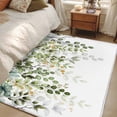 thumbnail image 5 of Green Eucalyptus Leaves Large Area Rugs for Bedroom Living Room, Soft Non Slip Carpet Bedside Rug, Summer Botanical Weeping Rectangular Floor Cover Kitchen Accent Rug 2.7'x5' for Dining Room/Office, 5 of 9