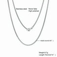 thumbnail image 6 of Stainless Steel Chain Necklace 16-36" Smooth Box Rope Silver 2/3/4/5/6/7Mm N69, 6 of 7