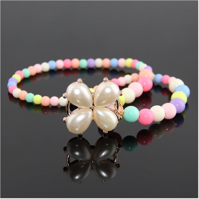 Beads Toys For Children Round Beaded Necklace Girl Gift Party Accessories Handmade Lacing Waving Toy New heqiyong LED