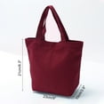 thumbnail image 2 of Uxcell Canvas Tote Bag with Handle Small Reusable Handbag Shopping Bags Red, 2 of 4