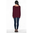 thumbnail image 4 of Jack David Piko Style Women's Famous Top Casual Oversized Soft Loose Fit Drop of Shoulder Boat Neck (Long Sleeve), 4 of 5