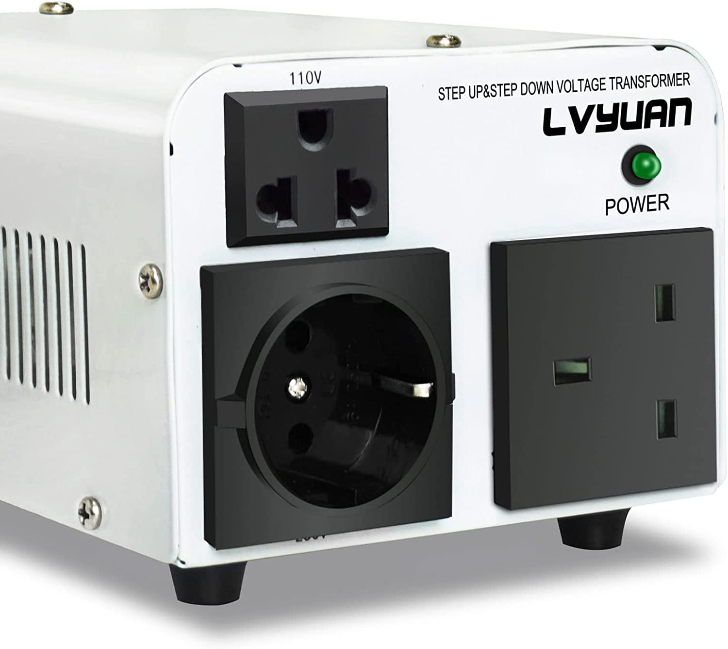UK to USA Step-Up Voltage Transformer Max 500VA Watts 110/120V to 220/240V AC 