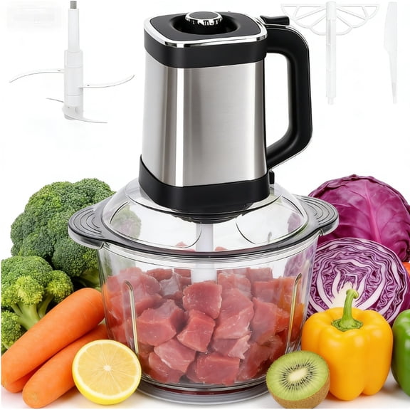 LapEasy Electric Meat Grinder, Food Processors, Vegetable Chopper, 400W 5.3QT with 3 Speed Settings for Onions, Meats, Nuts, Fruits, Garlics, Vegetables