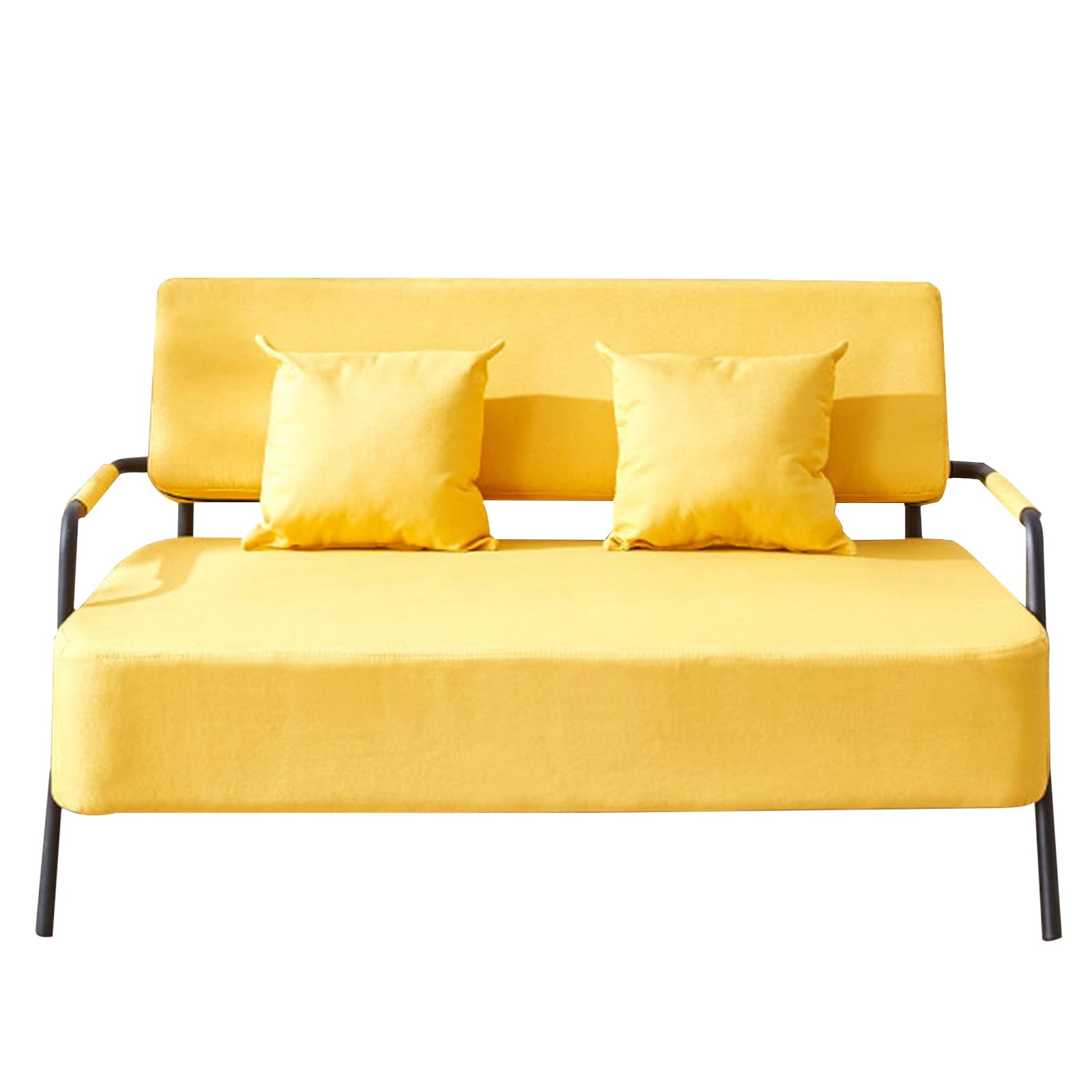 MidCentury Modern Small Space Sofa With 2 Pillows, Sofa Couch For