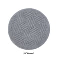 thumbnail image 2 of Better Trends Round Bath Mat, 30" Diameter, 100% Cotton Water Absorbent, Ideal for Half Baths and Powder Rooms, Machine Washable Trier Collection (Silver), 2 of 4