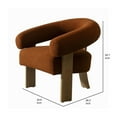 thumbnail image 5 of Cid Nico 35 Inch Accent Chair- Rust Brown Polyester- Flat Wood 3 Legs, 5 of 5