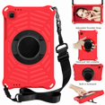 thumbnail image 2 of Galaxy Tab A7 Lite 8.7" 2021 Case, Heavy Duty Rugged Shockproof Case with Adjustable Hand Strap, Carrying Shoulder Strap, Rotating Kickstand for Samsung Tab A7 Lite 8.7" SM-T220 SM-T225 2021, Red, 2 of 7