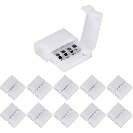 

10PCS/Pack LED Strip Connector Unwired Gapless Solderless Adapter Terminal Extension 4PIN RGB Connector