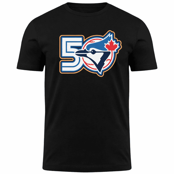 Men's Toronto Blue Jays MLB 50th Anniversary Logo T-Shirt - Black