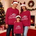 thumbnail image 7 of Linfrsh Family Pajamas Matching Sets Christmas Family Matching Sweatshirt Long Sleeve Cartoon Print Blouse Shirts Trendy O-Neck Xmas Ugly Shirt for Family Red,2XL, 7 of 7