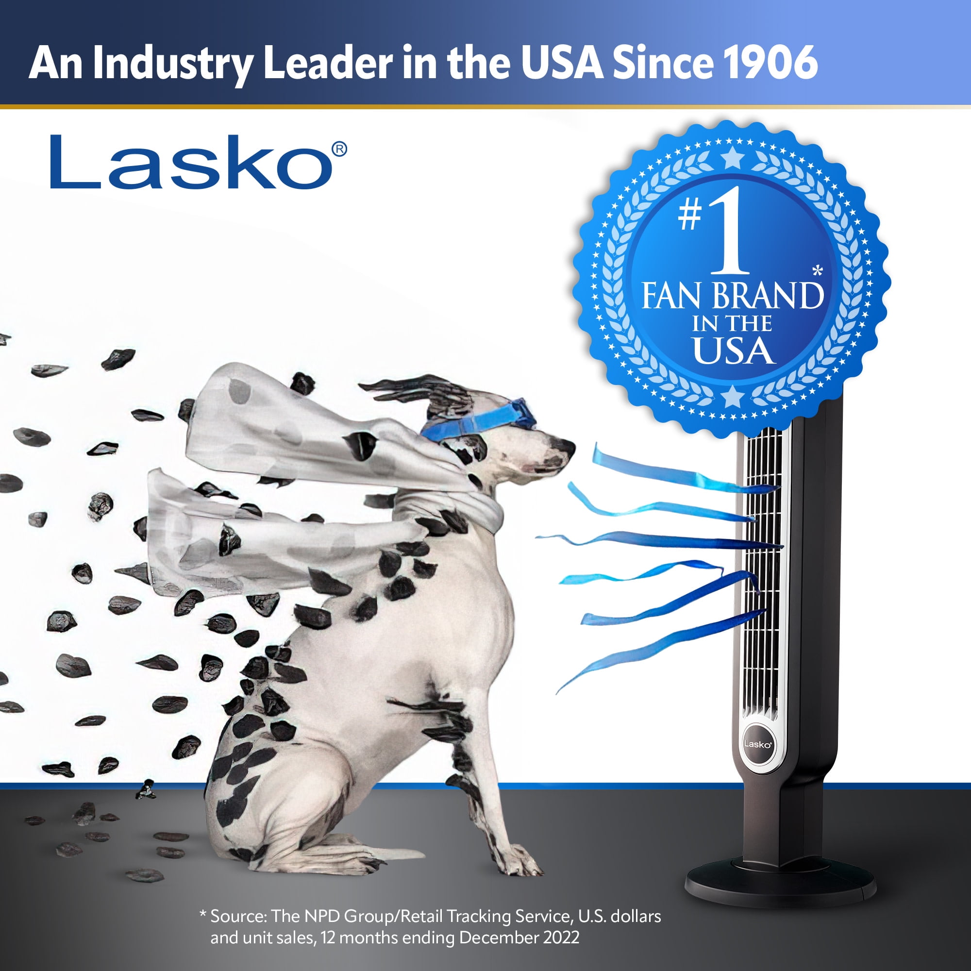 Lasko 42″ Outdoor Living Tower Fan for Decks and Patios with 4 Speeds, Beige, YF202, New Sansujyuku sansujyuku.com