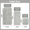 thumbnail image 5 of Ikfashoni 4 Pack Stripe Bath Towels,Microfiber Fleece Plush Towels, 5 of 5
