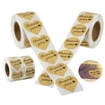 thumbnail image 2 of SJPACK Thank You Stickers Roll 1000pcs Adhesive Labels Kraft Paper with Black Hearts, Decorative Sealing Stickers for Christmas Gifts, Wedding, Party, 2 of 5
