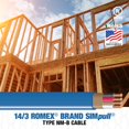 thumbnail image 5 of Southwire Romex SIMpull Electrical Wire 14 Gauge 3 Conductor 25 Ft NM-B Cable Blue 63946921, 5 of 5