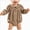 A133--Khaki, variant on 6-9 Months Newborn One-Piece Jumpsuit Girls Long Sleeved Baby Dress With A Ruffled And A Triangular Baggy Bottom Baby Set Khaki Newborn Gift