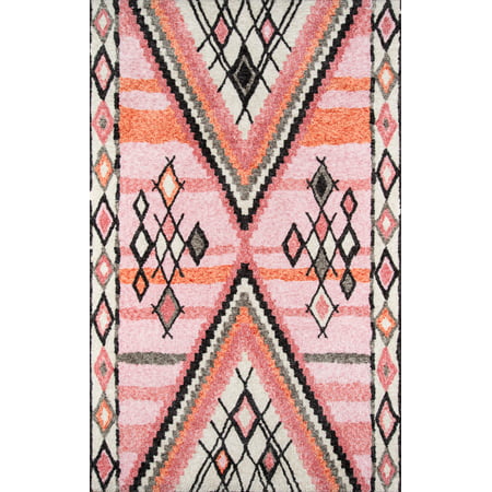 Momeni Margaux Polyester Table Tufted Pink Area Rug 5' X