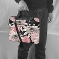 thumbnail image 5 of ZICANCN Laptop Case 14 inch, Pink Daisy Black Art Work Shoulder Messenger Business Bag for Women and Men, 5 of 7