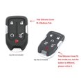 thumbnail image 4 of 2 Pcs Smart Key Fob Cover Case Protector Fit for GMC Acadia Terrain Yukon Chevrolet Suburban Tahoe Keyless Entry Remote Fob Skin Jacket Holder Key Protection Case (Black with red), 4 of 4