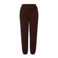 thumbnail image 6 of JJHGVB Joggers for Women Sweatpants Women Barrel Pants Women Women's Bottom Sweatpants No Drawstring Joggers Pants Workout High Waisted Yoga Pants With Pockets Lounge Pants Athletic Pants Brown L, 6 of 7